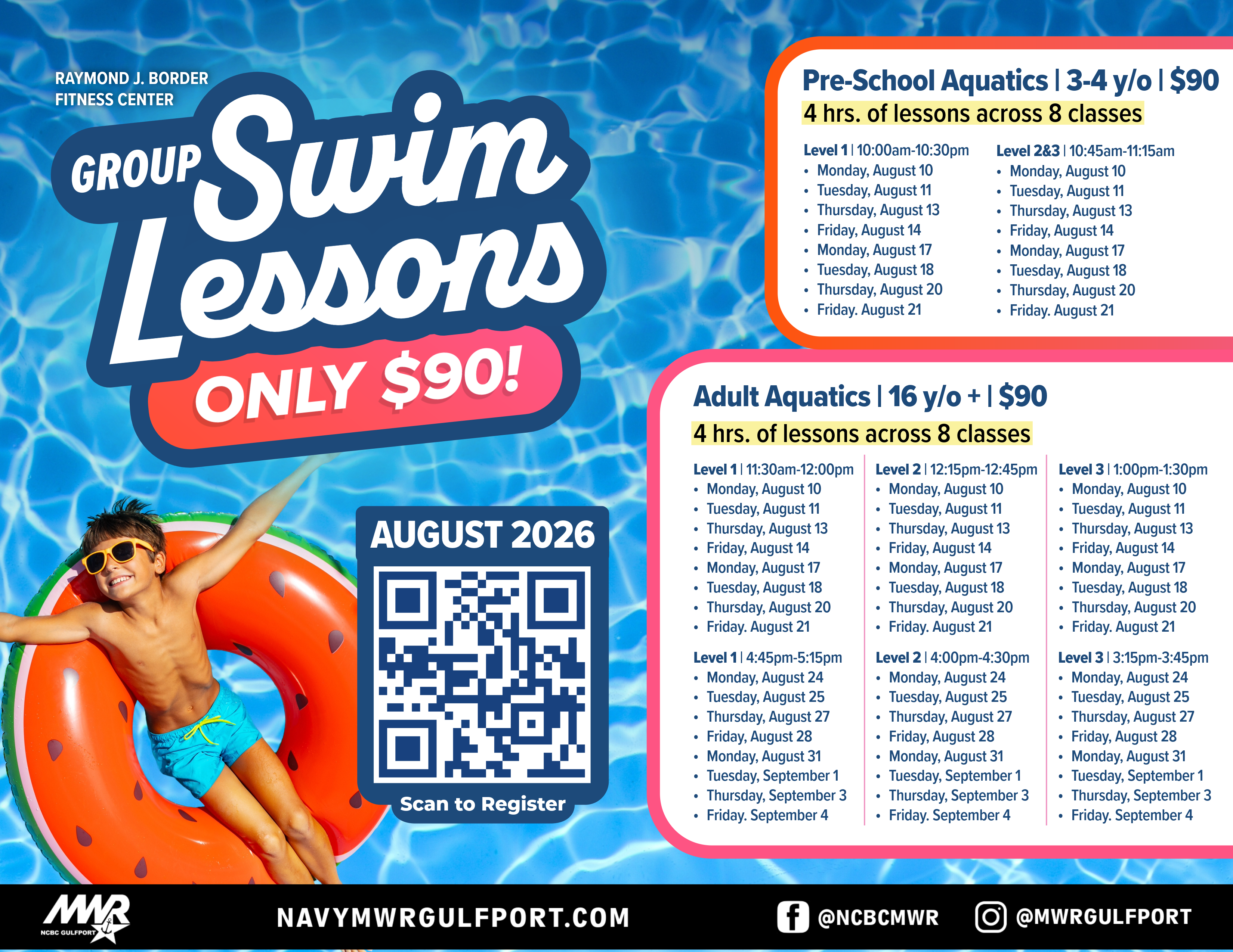 Swim lesson flyer